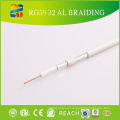 Rg59 Siamese CCTV Combo Cable Coaxial B 20AWG Rg59 + 2X18AWG Cable de alimentación